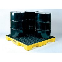 Eagle Manufacturing Company 1634 Eagle Four Drum (60 Gallon Capacity) Polyethylene Modular Spill Containment Platform